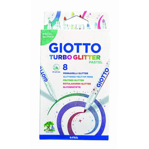 Giotto Turbo Glitter Marker Pastel Shades 8 Pcs Set