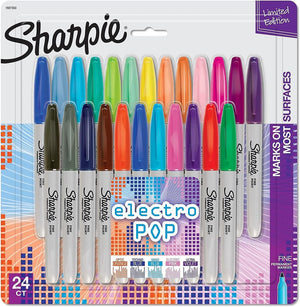 Sharpie Electro Pop Fine Permanent Marker Pack of 24 (1927350)