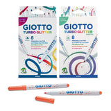 Giotto Turbo Glitter Marker Pastel Shades 8 Pcs Set