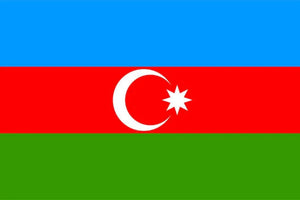 Azerbaijan Flag 15x22cm
