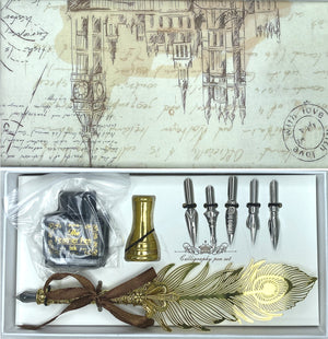 CalligraphyPenSetGolden8pcsMediumBox