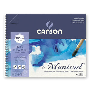 CansonMontvalWatercolorSpiralPad300gsm37cmx46cm