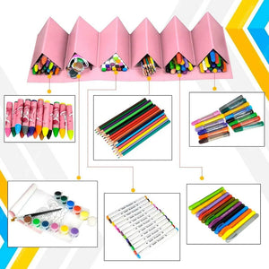 ChildrenDeluxeArtDrawingColorKit83pcs-2