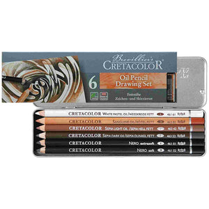 CretacolorOilPencilDrawingSetof6