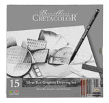 CretacolorSilverBoxGraphiteDrawingSetOf15-2