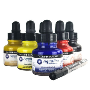 DalerRowneyAquafineWatercolorInk29.5mlSetof6