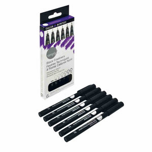 DalerRowneySimplyBlackFinelinerPenSetof6Pcs-2