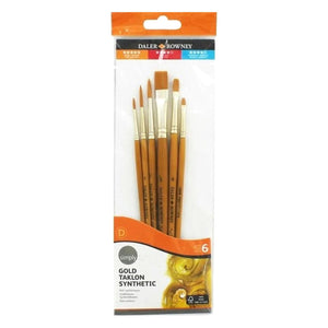 DalerRowneySimplyGoldTaklonBrushSETOF6