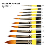 Daler Rowney System 3 Acrylic Round Brush 1pc