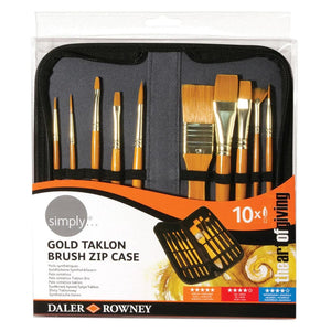 Daler Rowney Simply Natural Hair Brush Set With Zip Case-2