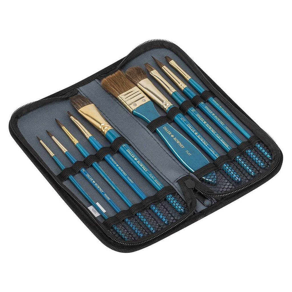 Daler Rowney Simply Natural Hair Brush Set With Zip Case-4