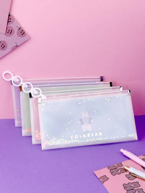 FancyGeometryPouchTransparentMateA61pc