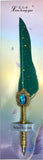 FeatherCalligraphyPenwithLargeStone-Multicolour