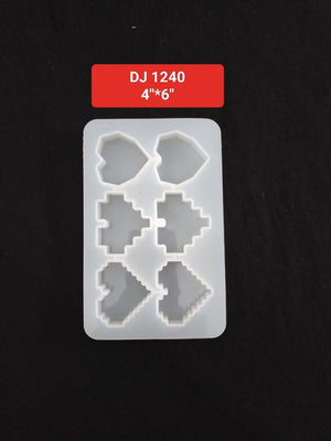 HeartShapeSiliconeMoldsUVEpoxyResinMold46