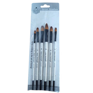KeepSmilingFilbertPaintBrushPackof6-3