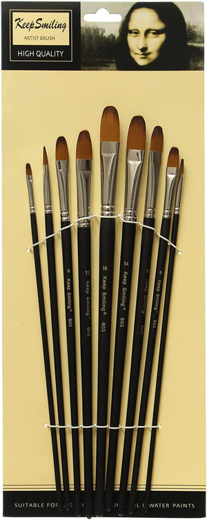 KeepSmilingProfessionalArtistFilbertTipPaintBrush3
