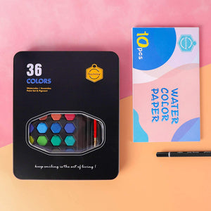 KeepSmilingSolidWatercolorPaints36ColorsSet