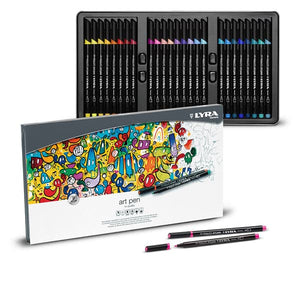 LyraHiQualityArtBrushPenTinBoxOf40