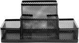 Metal Mesh Stationery Desk Organizer 4 Compartment