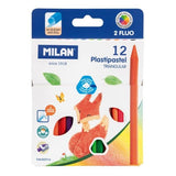 MilanPlastiPastelTriangularPencilCrayonsSet2