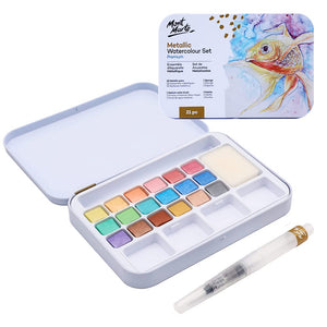 MontMartePremiumMetallicWatercolorCakeSet21Pcs