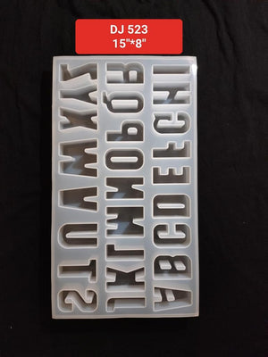 NumbersMoldsLettersSiliconeMold3DFondantMold15-8