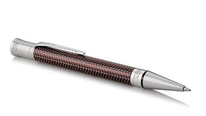 ParkerDuofoldCentennialPrestigeBurgundyChevronPtBallpointPen