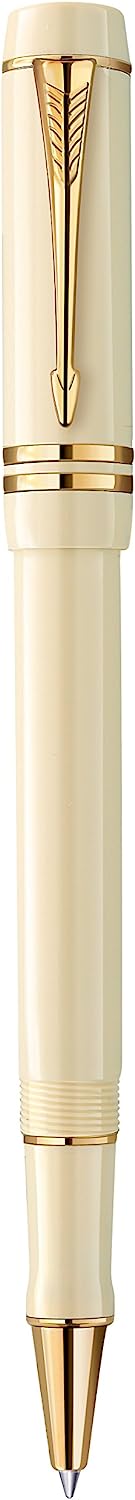 ParkerDuofoldWhiteIvorineInternationalRollerballpen