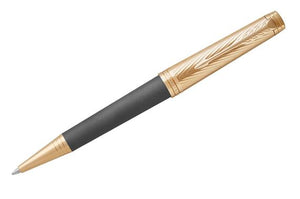 ParkerPremierCustomStormGreyGoldTrimBallpointPen