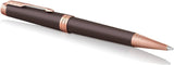 ParkerPremierSoftBrownWithPinkGoldTrimBallpointPen