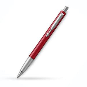 ParkerVectorBrushedRollerBallpointPenMetalCTRed_StandardSeries