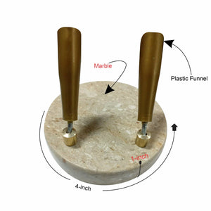 Pen Holder Marble Gol - Cream -4x4