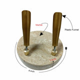 Pen Holder Marble Gol - Cream -4x4