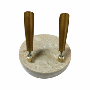 Pen Holder Marble Gol - Cream -4x4