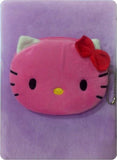 Plush Kitty Face Notebook with Zipper Pouch – Soft Cover & Adorable Design