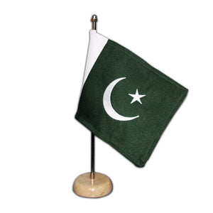 Round Marble Base Office Table Flag