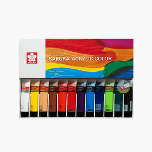 SakuraAcrylicPaint12ColorsSet20mlTube