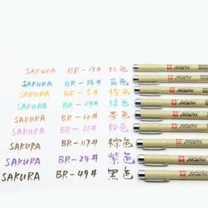SakuraPigmaColorBrushPenSetOf8Piece4