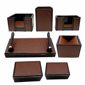 SenatorRexineLeatherDeskOrganizer7pcsSet_20_Brown