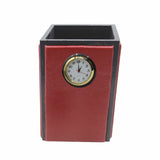 SenatorRexineLeatherOfficeDeskOrganizer7pcsSetWithWatch_20_Red_-3