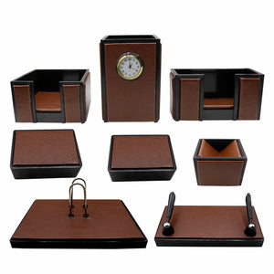 SenatorRexineLeatherOfficeDeskOrganizer8pcsSetWithWatch_20