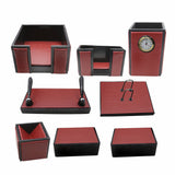 SenatorRexineLeatherOfficeDeskOrganizer8pcsSetWithWatch_20_Mahroon