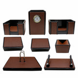 SenatorRexineLeatherOfficeDeskOrganizer8pcsSetWithWatch_20
