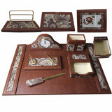 Sensa Luxury Executive Wooden Table Organizer 11pcs Set