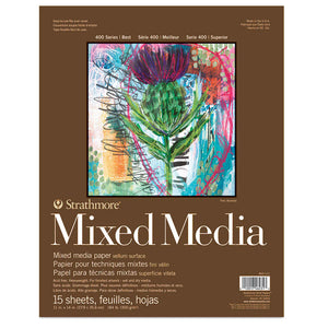 Strathmore400SeriesMixedMediaPadNaturalWhite300gsm-2