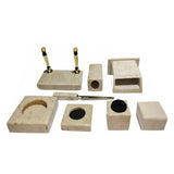 Table Set Marble 9 Pcs