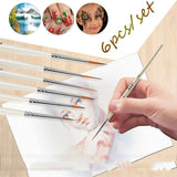 TransparentRoundPaintBrushPackof6
