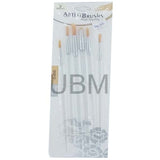 TransparentRoundPaintBrushPackof6